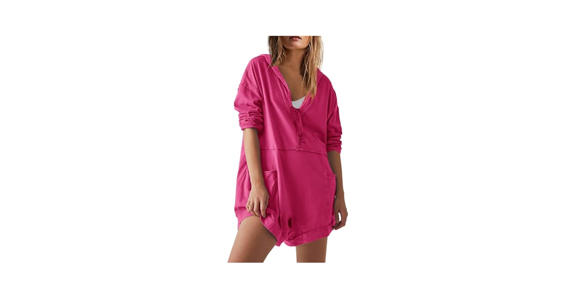 ★E.B.M★ Hooded Jumper A-Line One Piece EMP2WOP060 Amazon.com: Yanekop Womens Oversized Romper Hoodie Jumpsuit